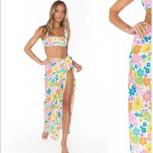 Show Me Your Mumu Long Leyla Sarong in Petal Pop